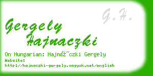 gergely hajnaczki business card